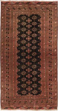 Alfombra Vintage Turca Anudada a Mano - 100 cm x 186 cm