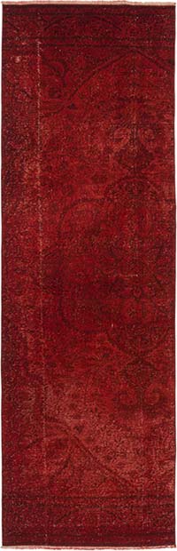 114×57 “DIMLY LIT-S” ViNTAGE TURKiSH RUG Over-dyed Vintage Hand-Knotted Turkish Rug - 4' 7