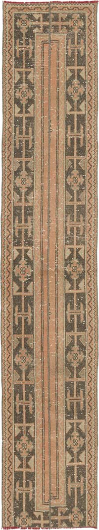 Vintage Turkish Hand-Knotted Runner - 2'  x 10' 10" (24" x 130")