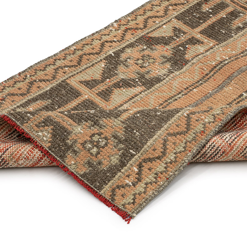 Pasillo Vintage Turco Anudado a Mano - 61 cm x 330 cm - K0091298