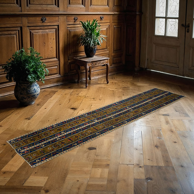 Vintage Turkish Hand-Knotted Runner - 2'  x 8' 5" (24" x 101") - K0091301
