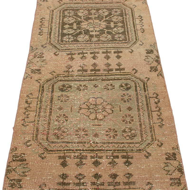 Vintage Turkish Hand-Knotted Runner - 2' 4" x 11' 1" (28" x 133") - K0091304