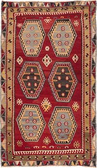 Kırmızı Vintage Şarkışla Kilimi