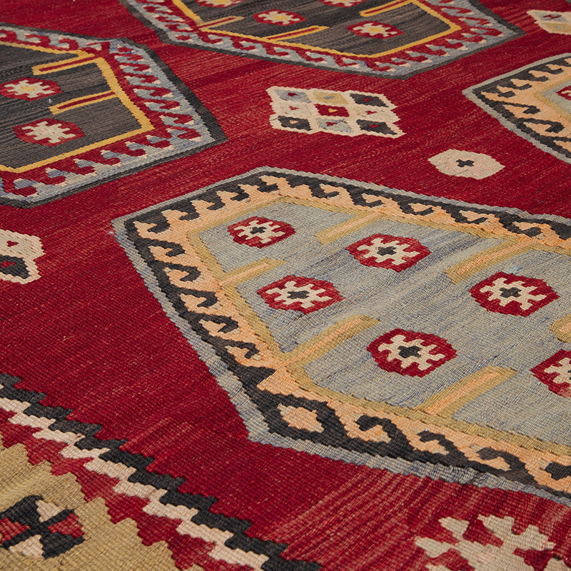 Kırmızı Vintage Şarkışla Kilimi - K0091315