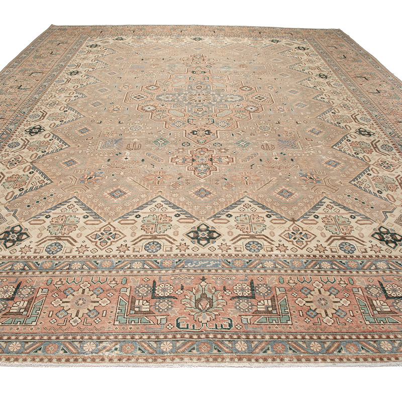Alfombra Oriental Vintage Anudada a Mano - 304 cm x 386 cm - K0091320