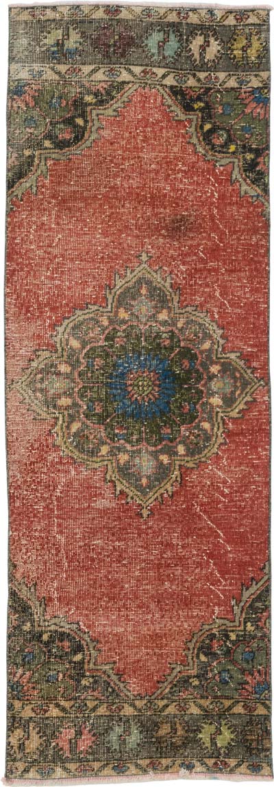 Vintage Turkish Hand-Knotted Runner - 2' 2" x 6' 5" (26" x 77")