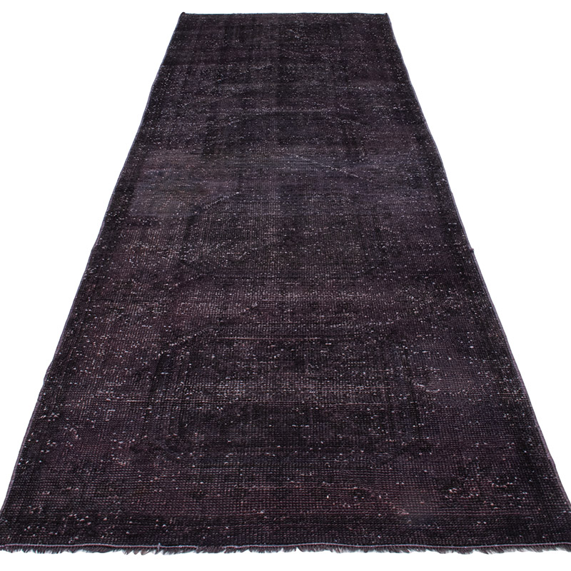Over-dyed Vintage Hand-Knotted Turkish Runner - 3' 1" x 10' 4" (37" x 124") - K0091326