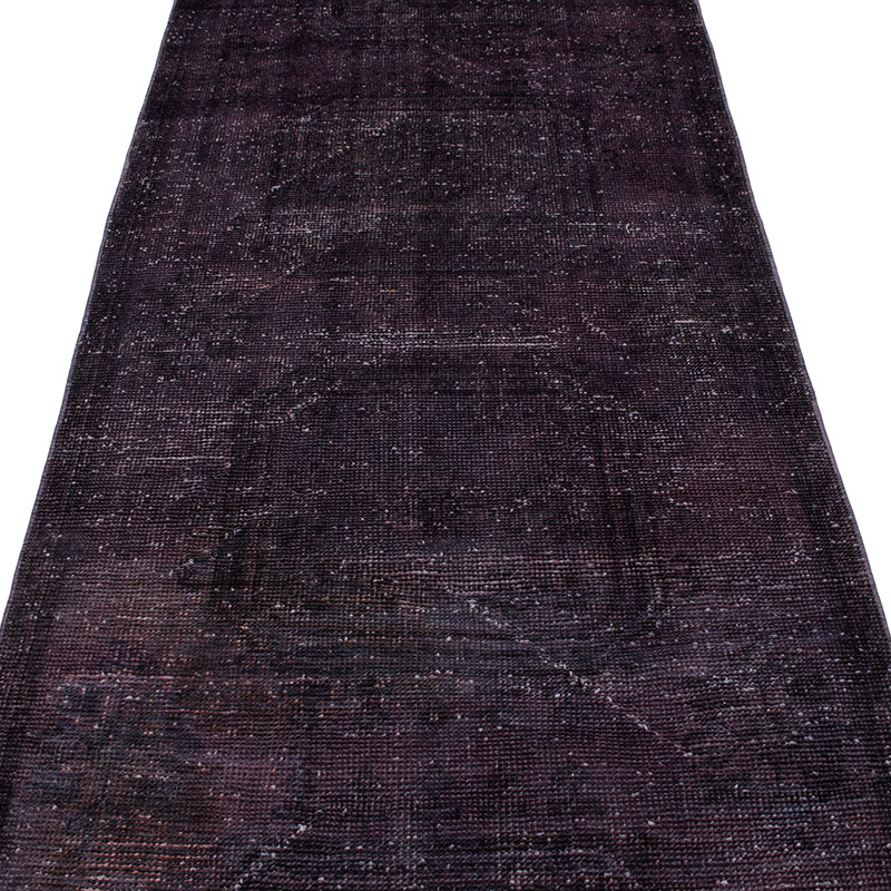 Over-dyed Vintage Hand-Knotted Turkish Runner - 3' 1" x 10' 4" (37" x 124") - K0091326