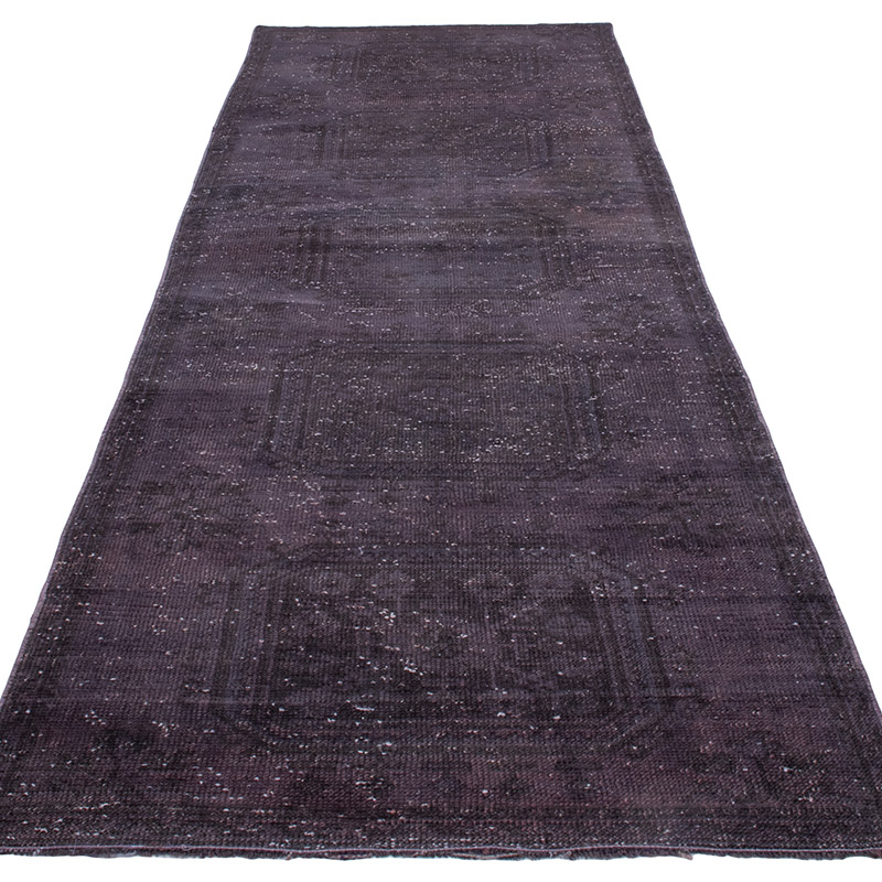 Over-dyed Vintage Hand-Knotted Turkish Runner - 3' 1" x 10' 4" (37" x 124") - K0091326