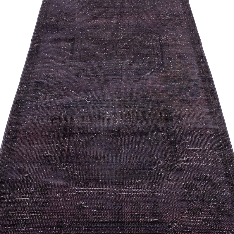 Over-dyed Vintage Hand-Knotted Turkish Runner - 3' 1" x 10' 4" (37" x 124") - K0091326