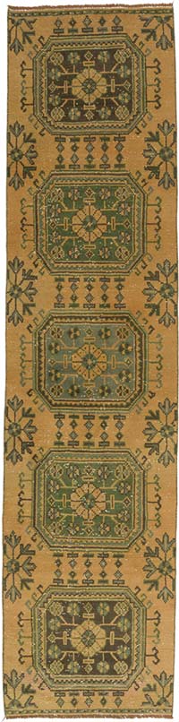 Vintage Turkish Hand-Knotted Runner - 2' 4" x 9' 7" (28" x 115")
