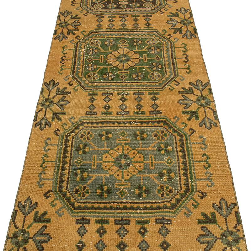 Vintage Turkish Hand-Knotted Runner - 2' 4" x 9' 7" (28" x 115") - K0091327