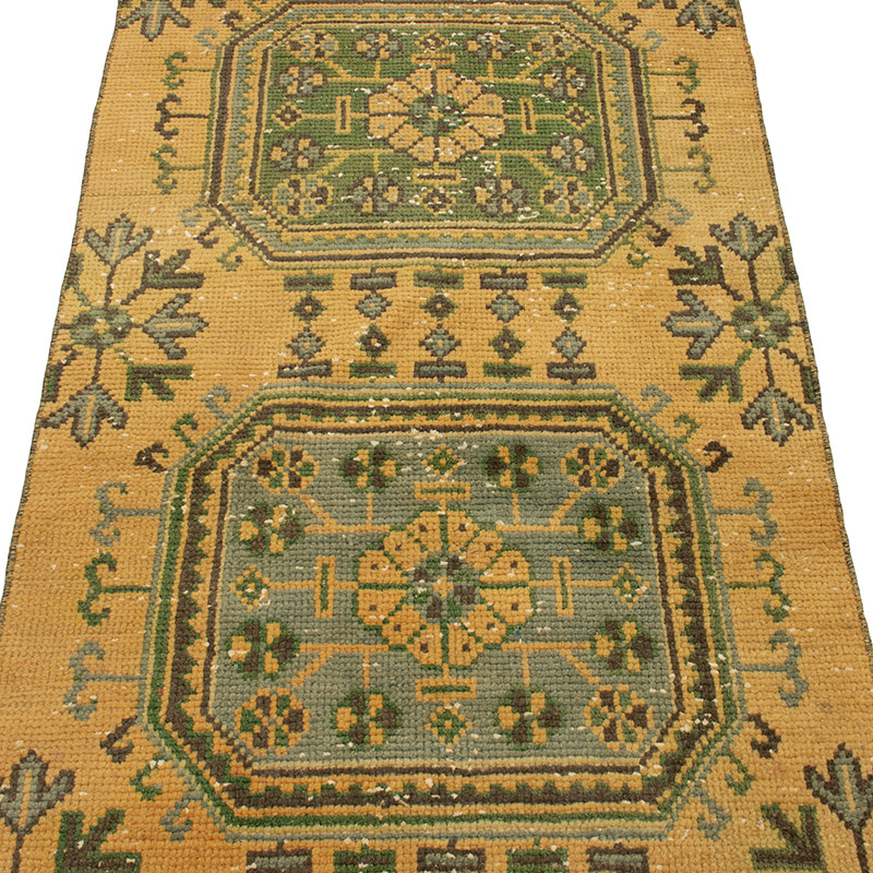 Vintage Turkish Hand-Knotted Runner - 2' 4" x 9' 7" (28" x 115") - K0091327