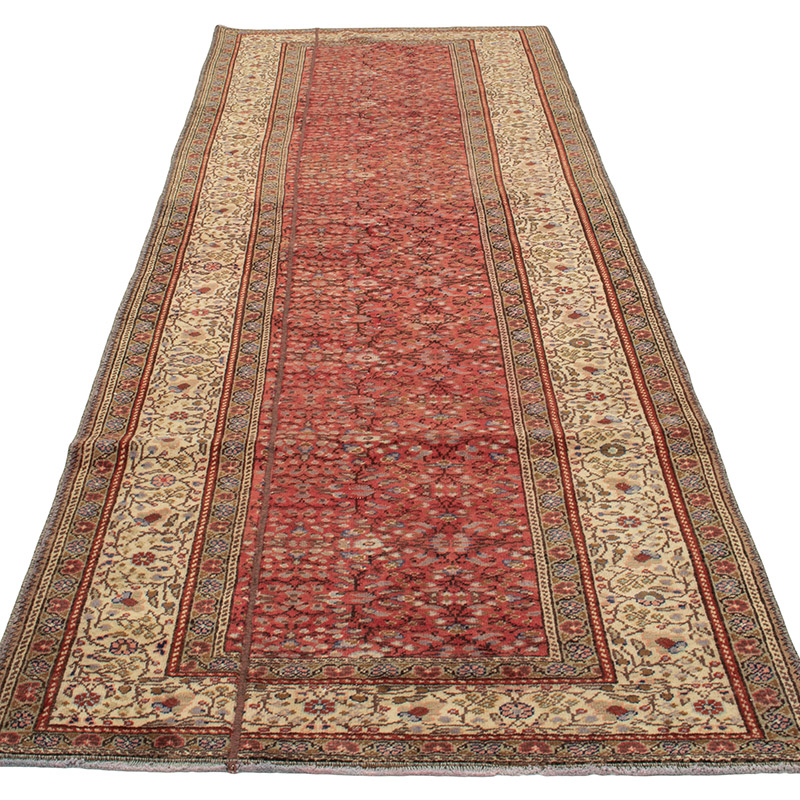 Pasillo Vintage Turco Anudado a Mano - 92 cm x 283 cm - K0091329