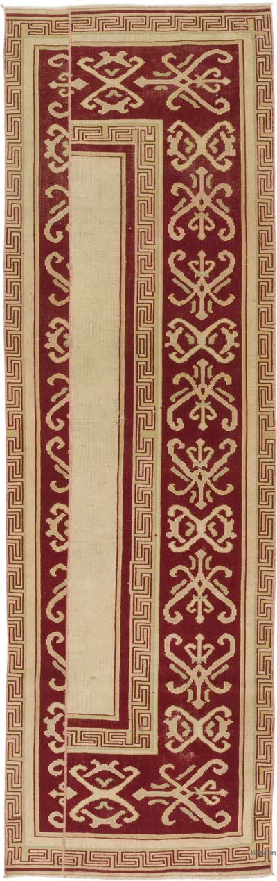 Vintage Turkish Hand-Knotted Runner - 2' 10" x 9' 2" (34" x 110")