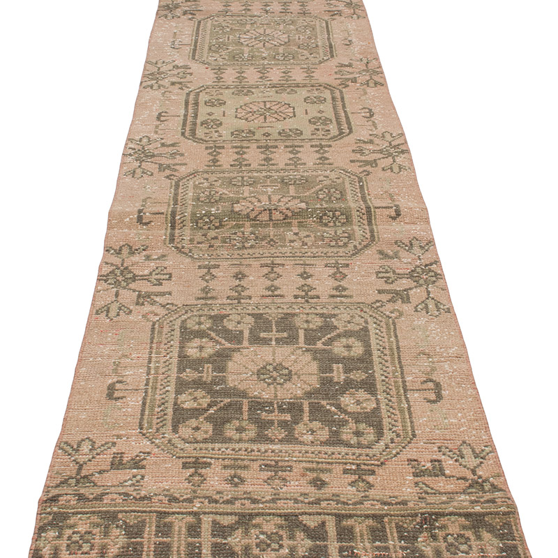 Vintage Turkish Hand-Knotted Runner - 2' 4" x 10' 7" (28" x 127") - K0091335