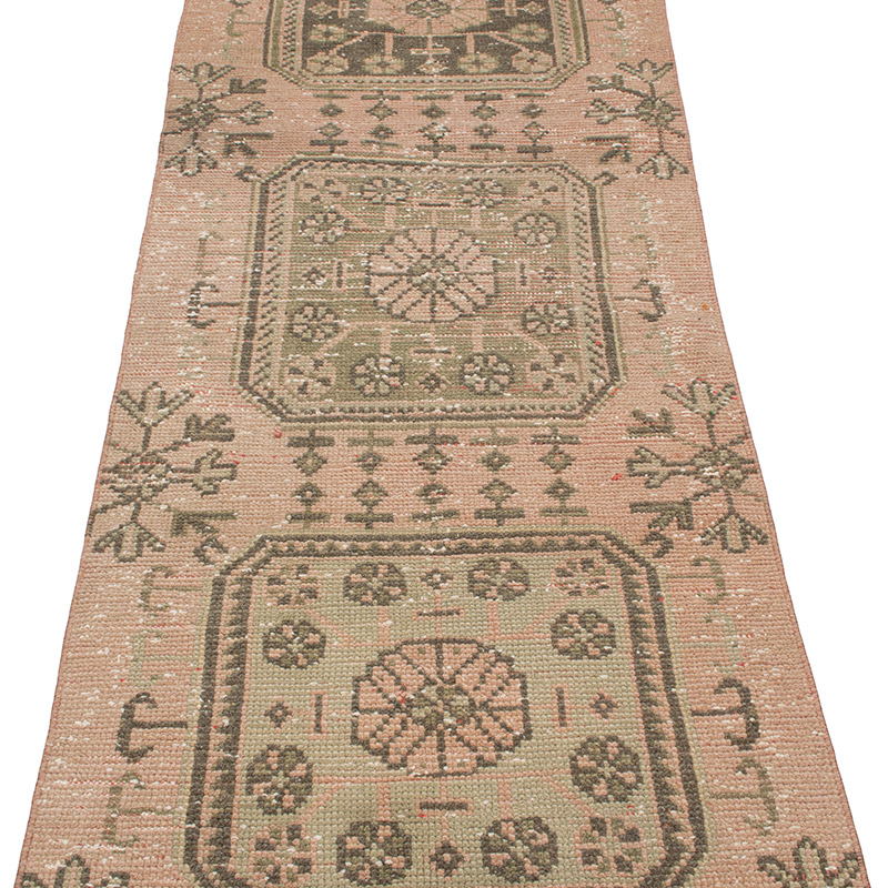 Vintage Turkish Hand-Knotted Runner - 2' 4" x 10' 7" (28" x 127") - K0091335