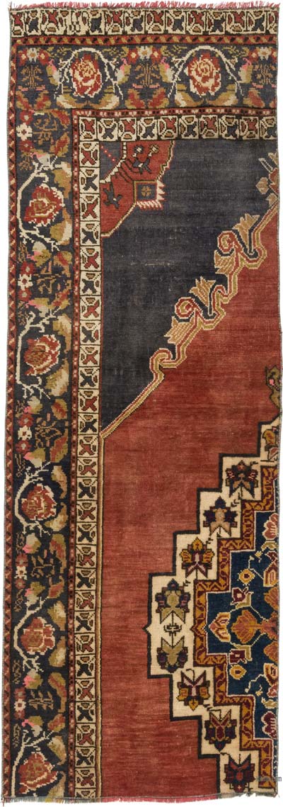 Vintage Turkish Hand-Knotted Runner - 2' 6" x 7' 3" (30" x 87")
