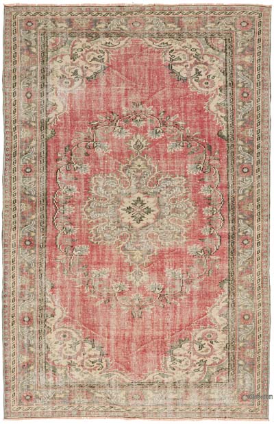 Vintage Turkish Hand-Knotted Rug - 6' 2" x 9' 5" (74" x 113")