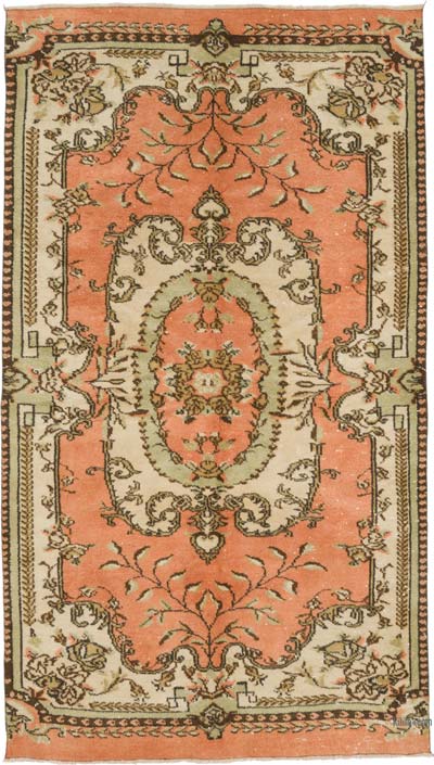 Vintage Turkish Hand-Knotted Rug - 5' 7" x 9' 9" (67" x 117")