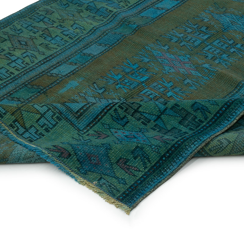 Alfombra Turca Vintage Sobre-teñida - 101 cm x 157 cm - K0091343
