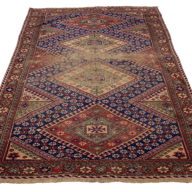 Alfombra Vintage Turca Anudada a Mano - 118 cm x 197 cm - K0091344