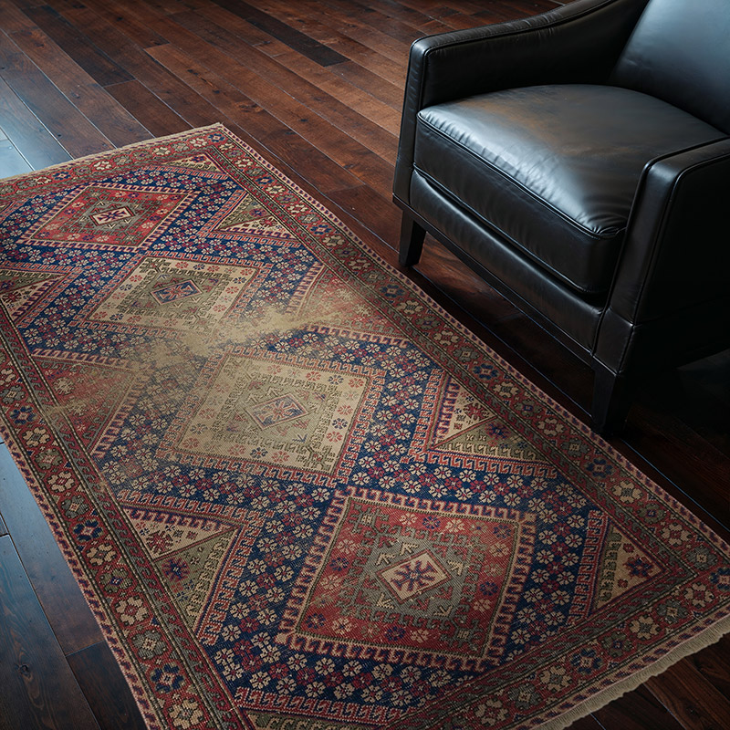 Alfombra Vintage Turca Anudada a Mano - 118 cm x 197 cm - K0091344