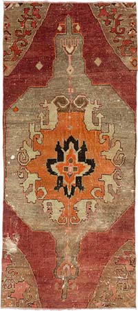 Vintage Turkish Hand-Knotted Rug - 3' 9" x 9' 2" (45" x 110")