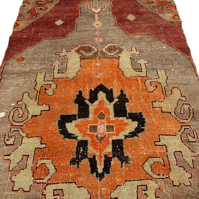 Vintage Turkish Hand-Knotted Rug - 3' 9" x 9' 2" (45" x 110") - K0091347