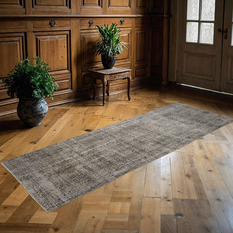 Alfombra de Pasillo Turca Vintage Sobreteñida - 91 cm x 255 cm - K0091348