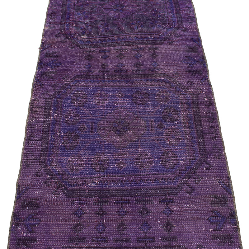 Boyali El Dokuma Vintage Hali Yolluk - 66 cm x 352 cm - K0091349