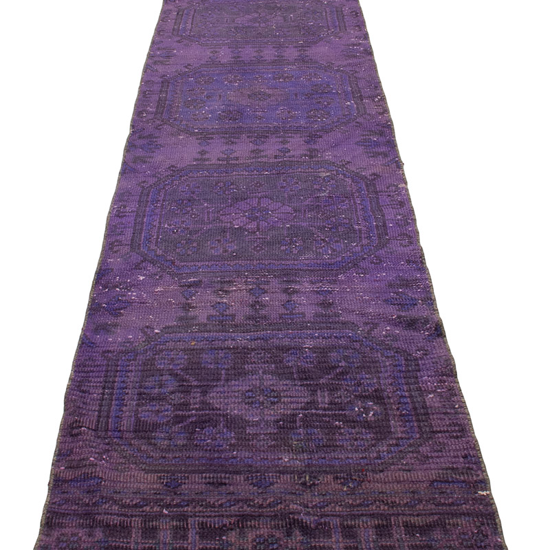 Boyali El Dokuma Vintage Hali Yolluk - 66 cm x 352 cm - K0091349