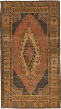 Vintage Turkish Hand-Knotted Rug - 4' 6" x 8'  (54" x 96")