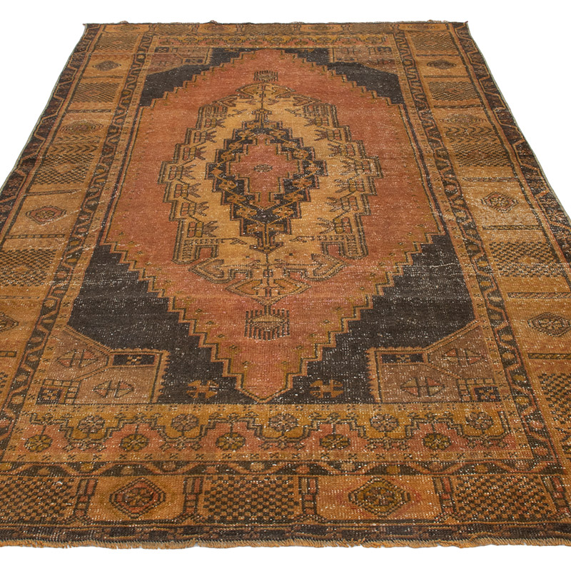 Vintage Turkish Hand-Knotted Rug - 4' 6" x 8'  (54" x 96") - K0091350