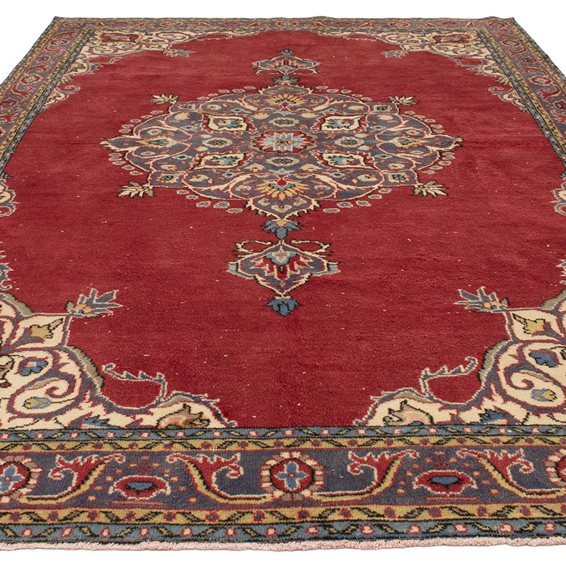 Alfombra Vintage Turca Anudada a Mano - 210 cm x 321 cm - K0091353
