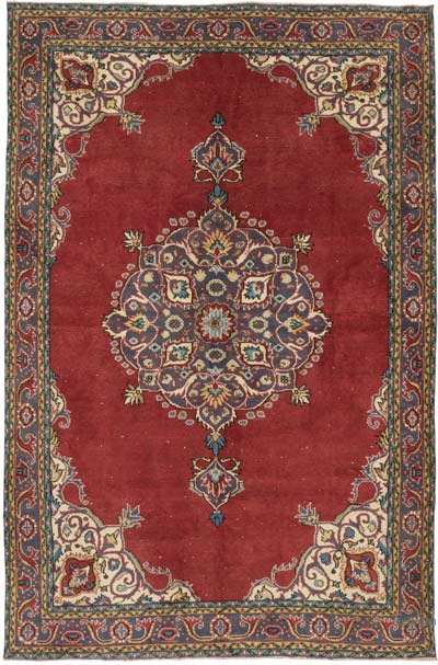 Vintage Turkish Hand-Knotted Rug - 6' 11" x 10' 6" (83" x 126")
