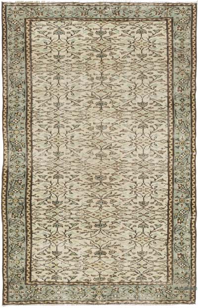 Vintage Turkish Hand-Knotted Rug - 5' 10" x 8' 10" (70" x 106")