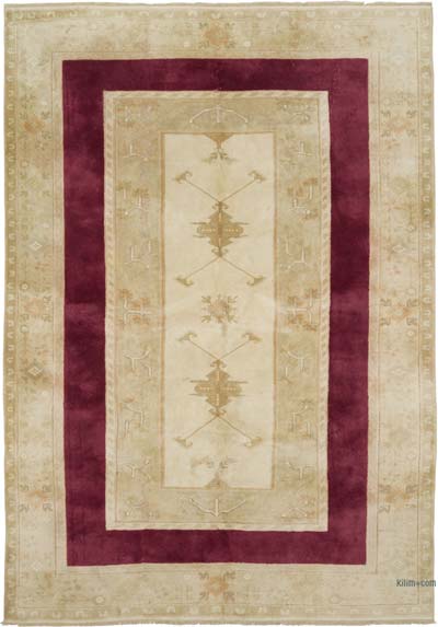 Vintage Turkish Hand-Knotted Rug - 6' 6" x 9' 4" (78" x 112")