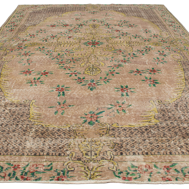 Alfombra Vintage Turca Anudada a Mano - 214 cm x 336 cm - K0091358
