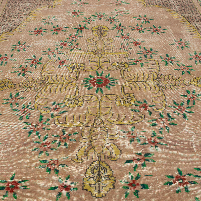 Alfombra Vintage Turca Anudada a Mano - 214 cm x 336 cm - K0091358