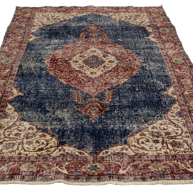 Vintage Turkish Hand-Knotted Rug - 4'  x 6' 7" (48" x 79") - K0091359