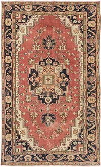 Alfombra Vintage Turca Anudada a Mano - 168 cm x 279 cm