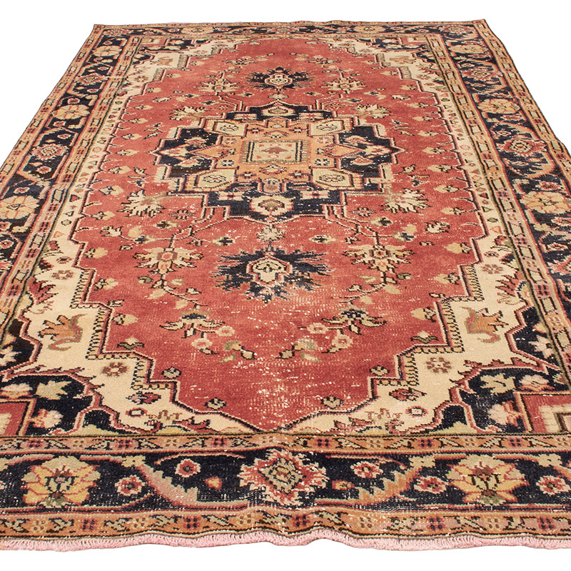 Alfombra Vintage Turca Anudada a Mano - 168 cm x 279 cm - K0091360