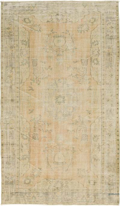 Vintage Turkish Hand-Knotted Rug - 5' 11" x 9' 11" (71" x 119")