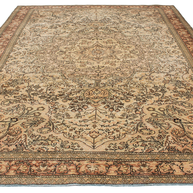 Alfombra Vintage Turca Anudada a Mano - 205 cm x 292 cm - K0091362