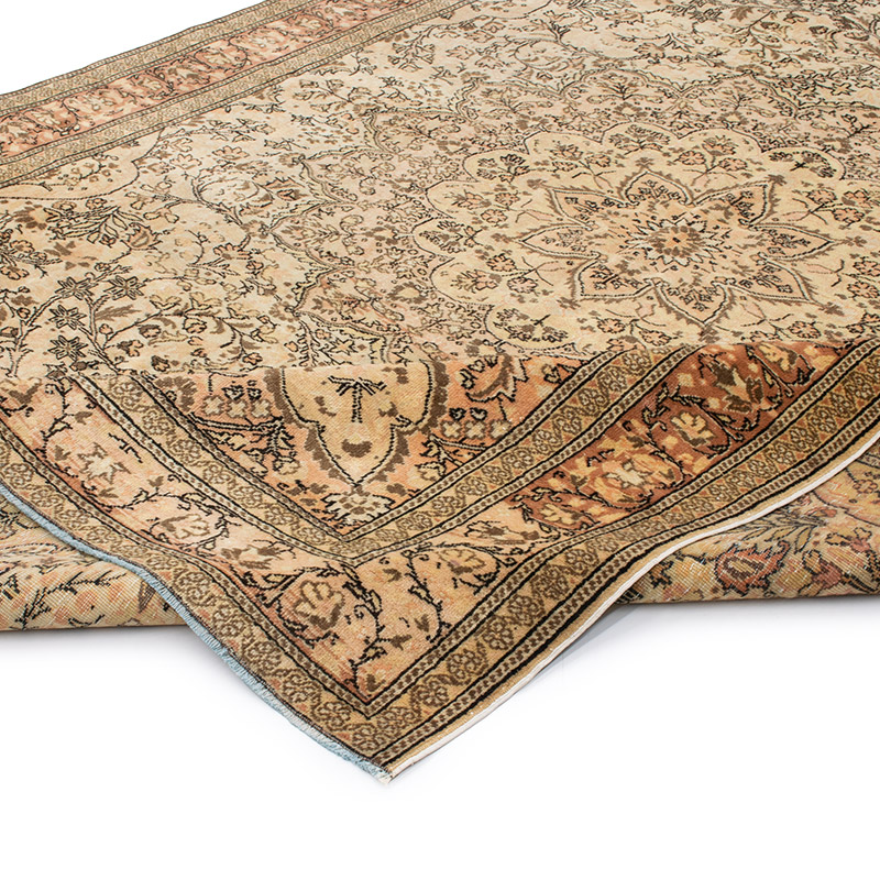 Alfombra Vintage Turca Anudada a Mano - 205 cm x 292 cm - K0091362
