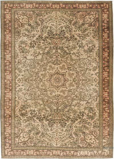 Vintage Turkish Hand-Knotted Rug - 6' 9" x 9' 7" (81" x 115")