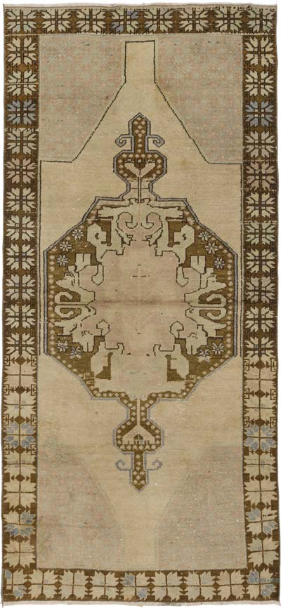 Vintage Turkish Hand-Knotted Rug - 4' 2" x 8' 8" (50" x 104")