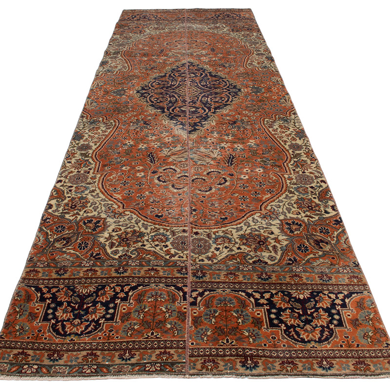 Vintage Turkish Hand-Knotted Runner - 3' 3" x 11' 6" (39" x 138") - K0091372