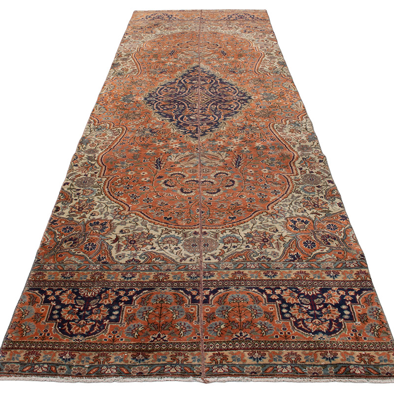 Vintage Turkish Hand-Knotted Runner - 3' 3" x 11' 6" (39" x 138") - K0091372